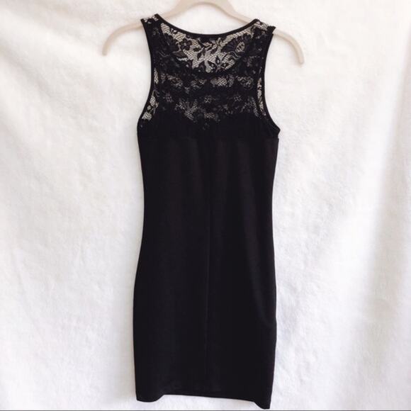 Forever 21 Black Body Con Top Lace Mini Dress - Picture 4 of 11